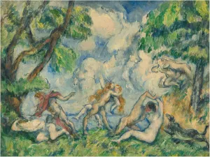 Trademark Fine Art Canvas Wall Art - Masters Collection 'The Battle of Love, 1880 by Paul Cezanne' Wall Art for Living Room, Bedroom, or Office Décor