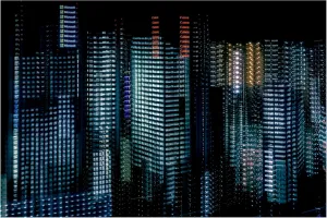Trademark Fine Art Canvas Wall Art - Sasaki Makoto 'Tokyo Layers' Wall Art for Living Room, Bedroom, or Office Décor