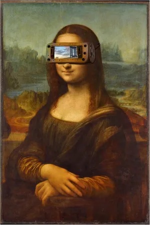Trademark Fine Art Canvas Wall Art - Sasha 'Virtual Mona' Wall Art for Living Room, Bedroom, or Office Décor 30 x 47 Inches