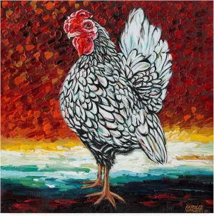 Trademark Fine Art Fancy Chicken II by Carolee Vitaletti, 14x14