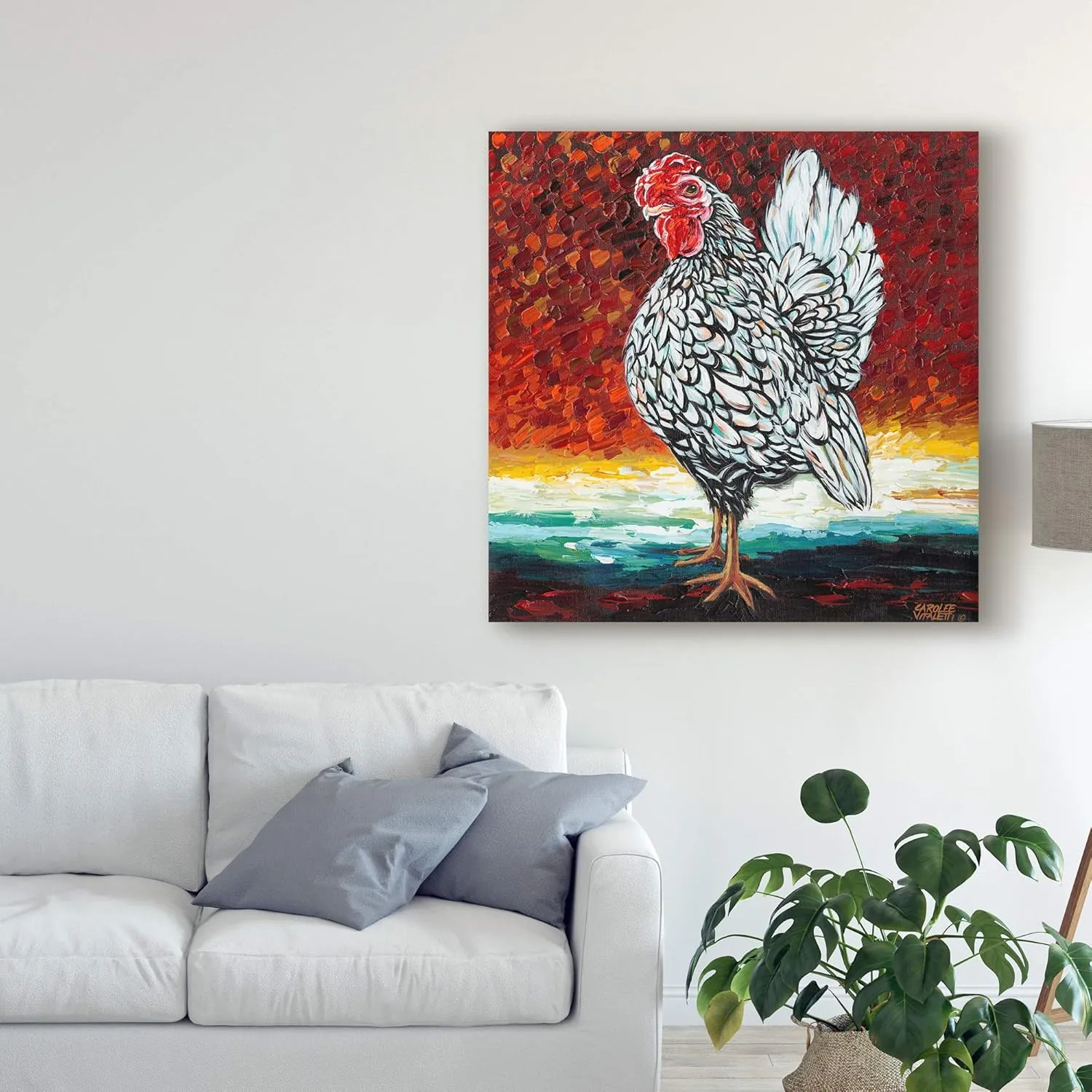Trademark Fine Art Fancy Chicken II by Carolee Vitaletti, 14x14
