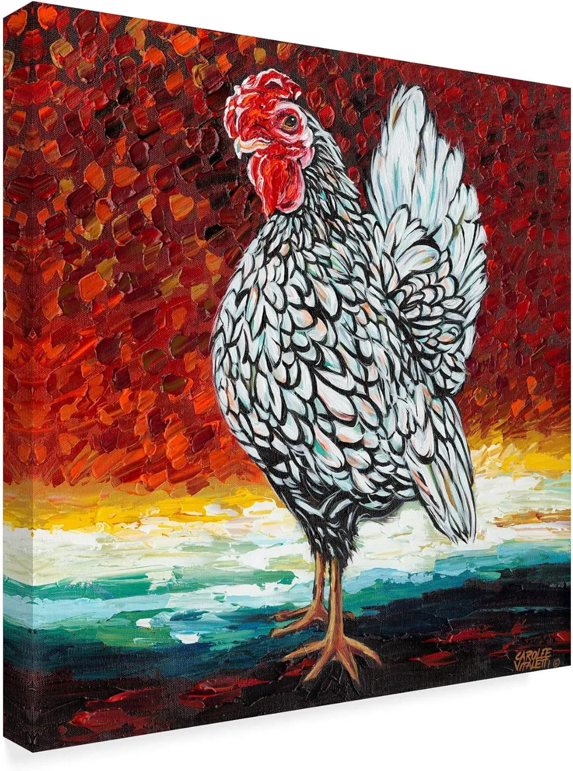 Trademark Fine Art Fancy Chicken II by Carolee Vitaletti, 14x14