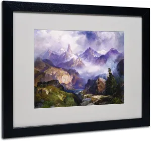 Trademark Fine Art Index Peak 1914 Canvas Wall Art by Thomas Moran with Black Frame, 16 by 20-Inch