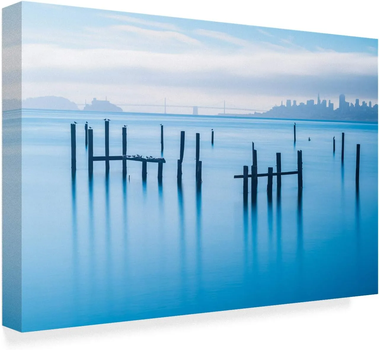 Trademark Fine Art Old Pier of Sausalito by Jonathan Zhang, 12x19-Inch, 12x19