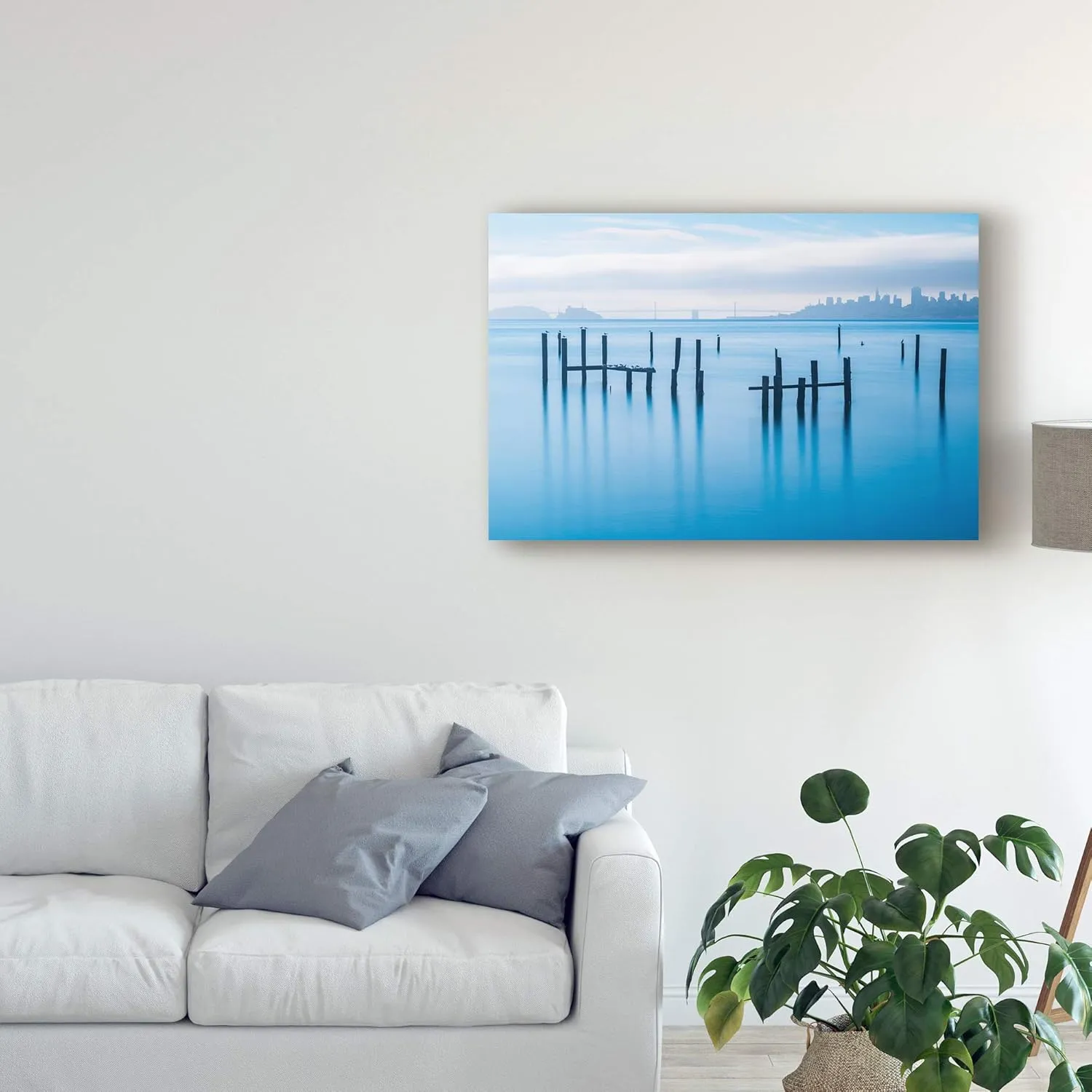 Trademark Fine Art Old Pier of Sausalito by Jonathan Zhang, 12x19-Inch, 12x19