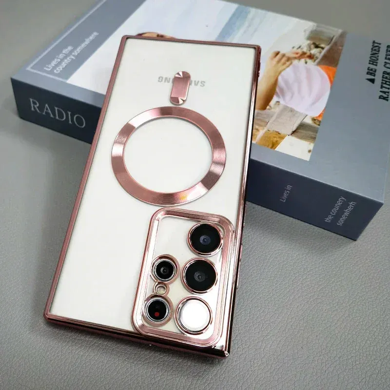 Transparent Clear Silicon Magsafe Case For Samsung Galaxy