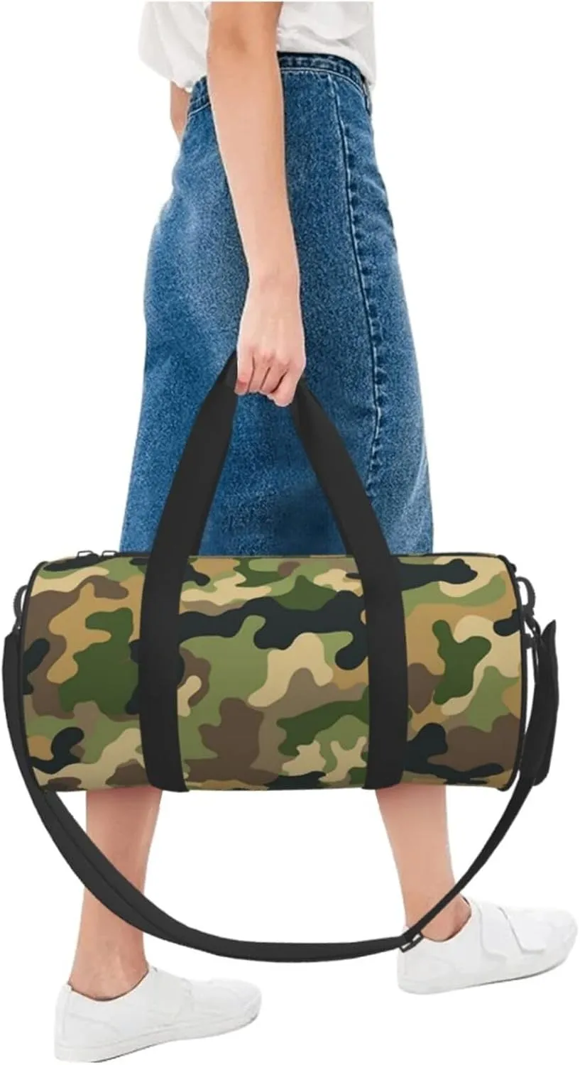 Travel Duffel Bag Solid Color Camouflage Weekender Overnight Bag For Men Women Large Capacity Sports Gym Bag Canvas Carry On Tote Bags For Travel Yoga