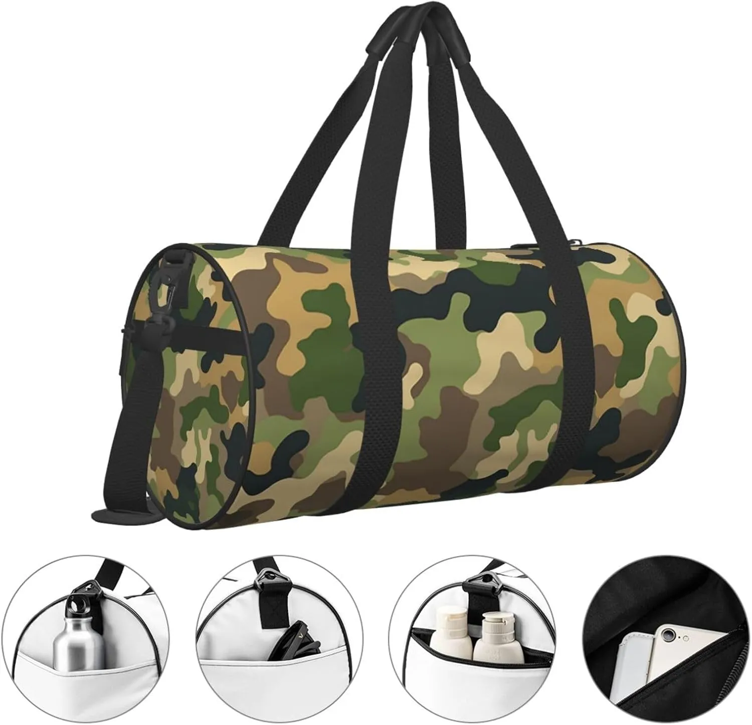 Travel Duffel Bag Solid Color Camouflage Weekender Overnight Bag For Men Women Large Capacity Sports Gym Bag Canvas Carry On Tote Bags For Travel Yoga