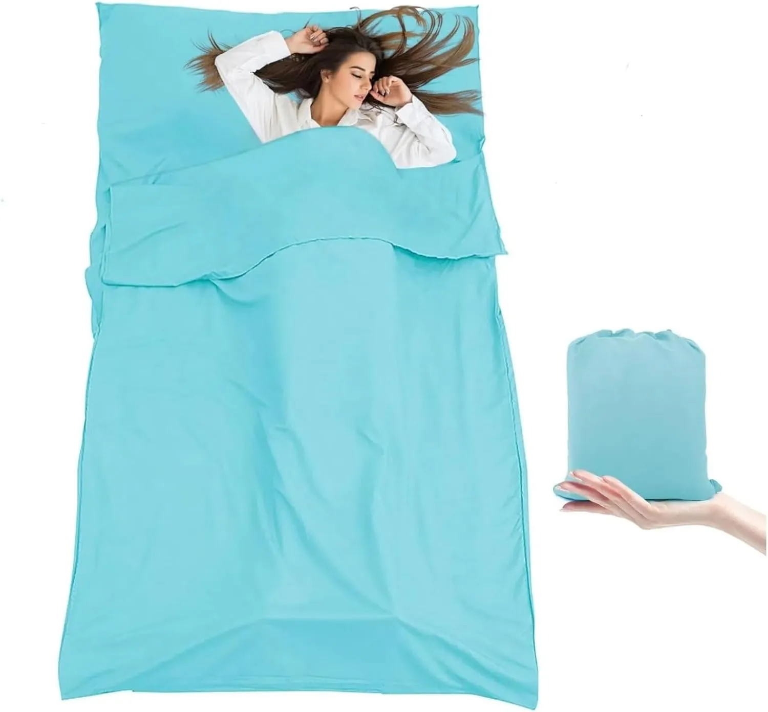 Travel Sheets and Adult Sleeping Bags, Camping Sheets Travel Bags, Suitable for Backpacking, Hotels and hostels - Lightweight Single and Double Travel Sheets for Camping Sheets