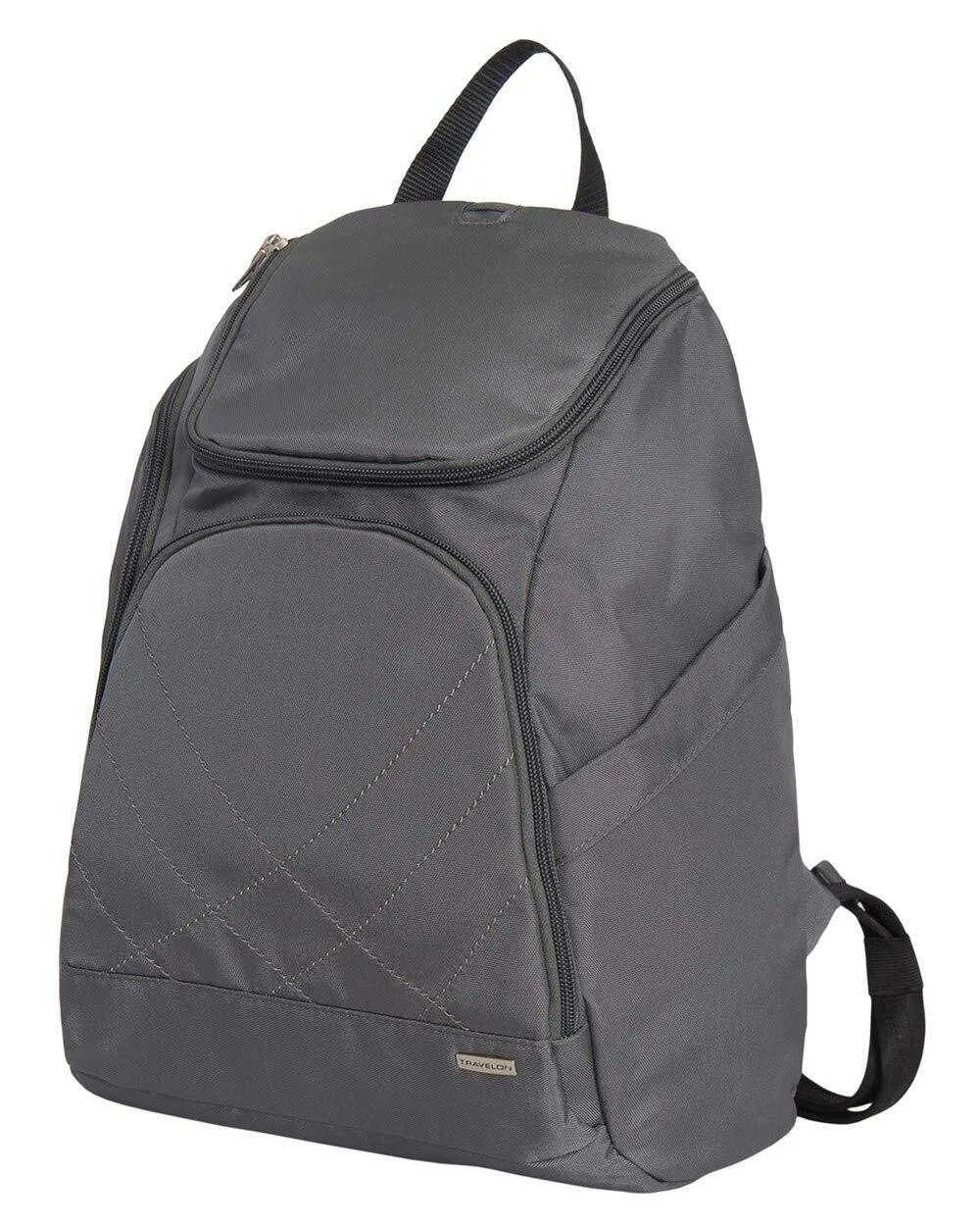 Travelon Anti Theft Classic Backpack (DARK GREY W/TEAL LINING)
