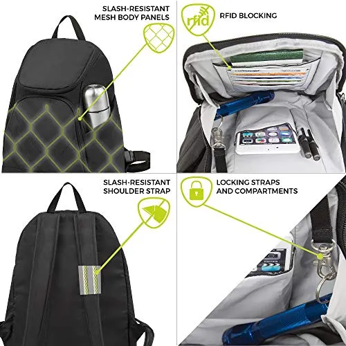 Travelon Anti Theft Classic Backpack, Nutmeg