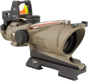 Trijicon 4x32mm ACOG Dual Illumination Red Crosshair Reticle with 3.25 MOA RMR Sight Flat Dark Earth Optics