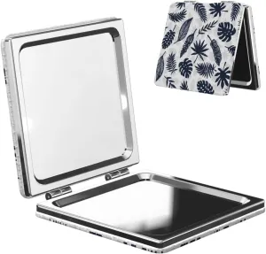 Tropical Leaves Hawaii Jungle Women Small Makeup Mirror Compact Handheld Cosmetic Mirror for Purse Pocket