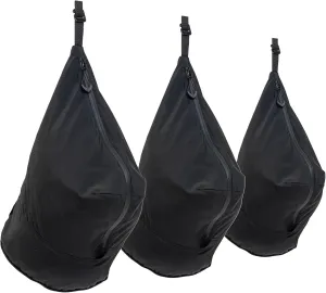 trtl Packing Pods, Black - Packing Cubes for Travel - Compression Packing Cube with Water Resistant Fabric - Comes with 3 Cube Sizes (Small, Medium, Large) - 3 Pack