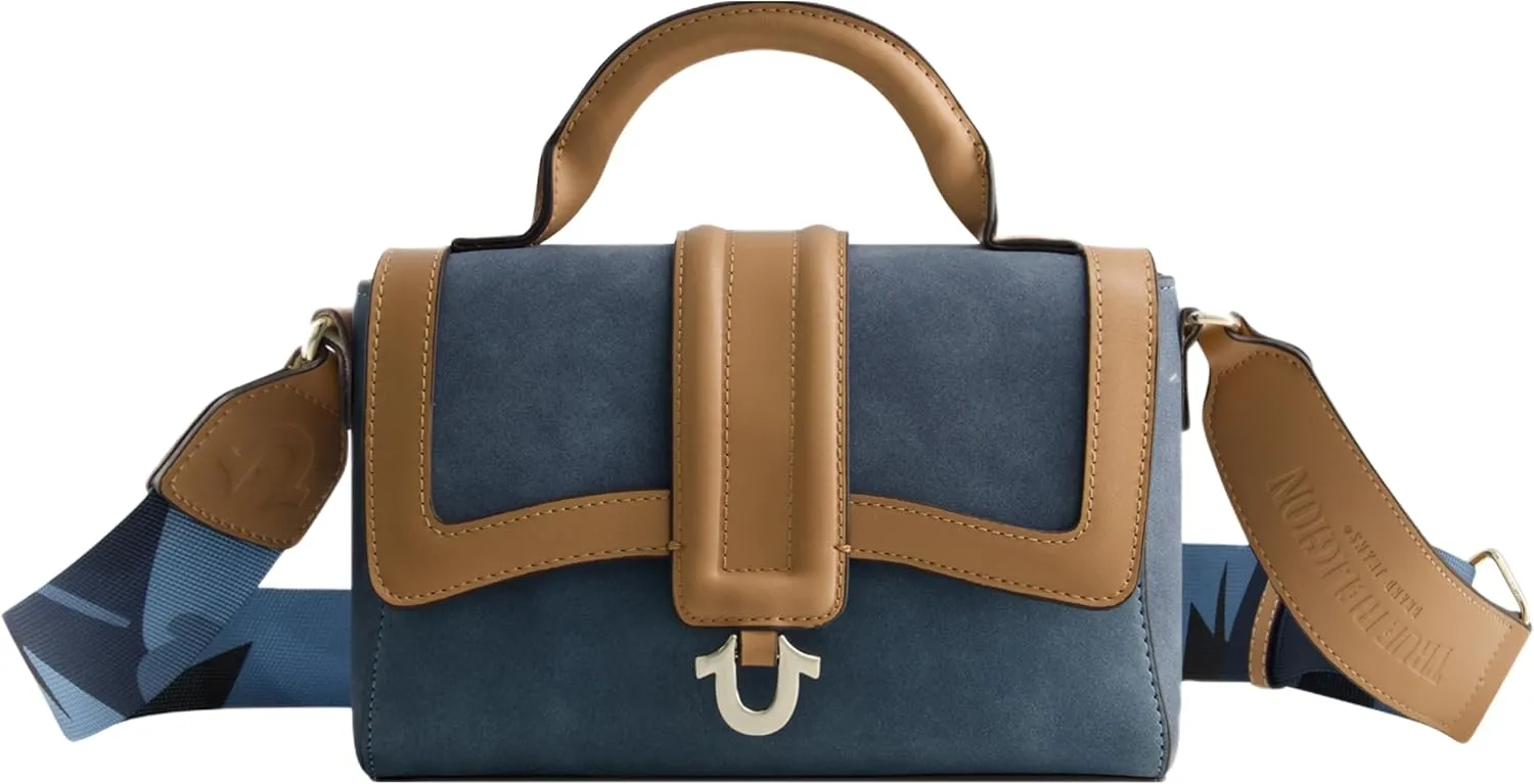 True Religion Women's Satchel Bag, Mini Crossbody Purse Handbag with Adjustable Shoulder Strap