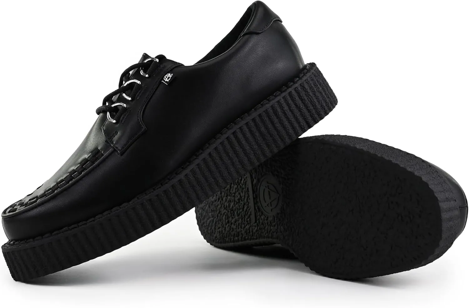 T.U.K. Black Anarchic Creeper Shoes for Women and Men