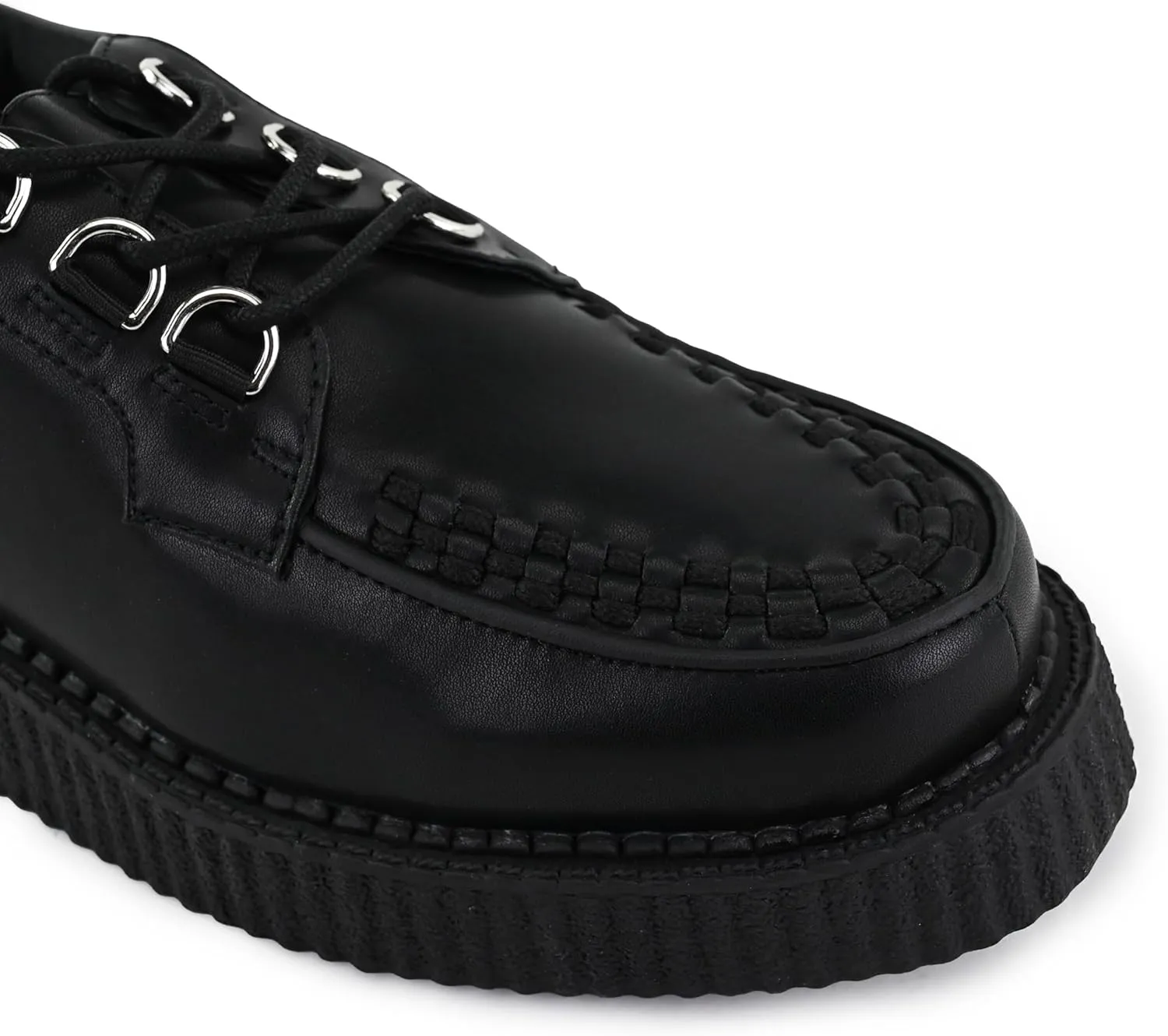 T.U.K. Black Anarchic Creeper Shoes for Women and Men