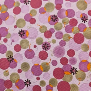 Twill Bubbles and Flowers Print