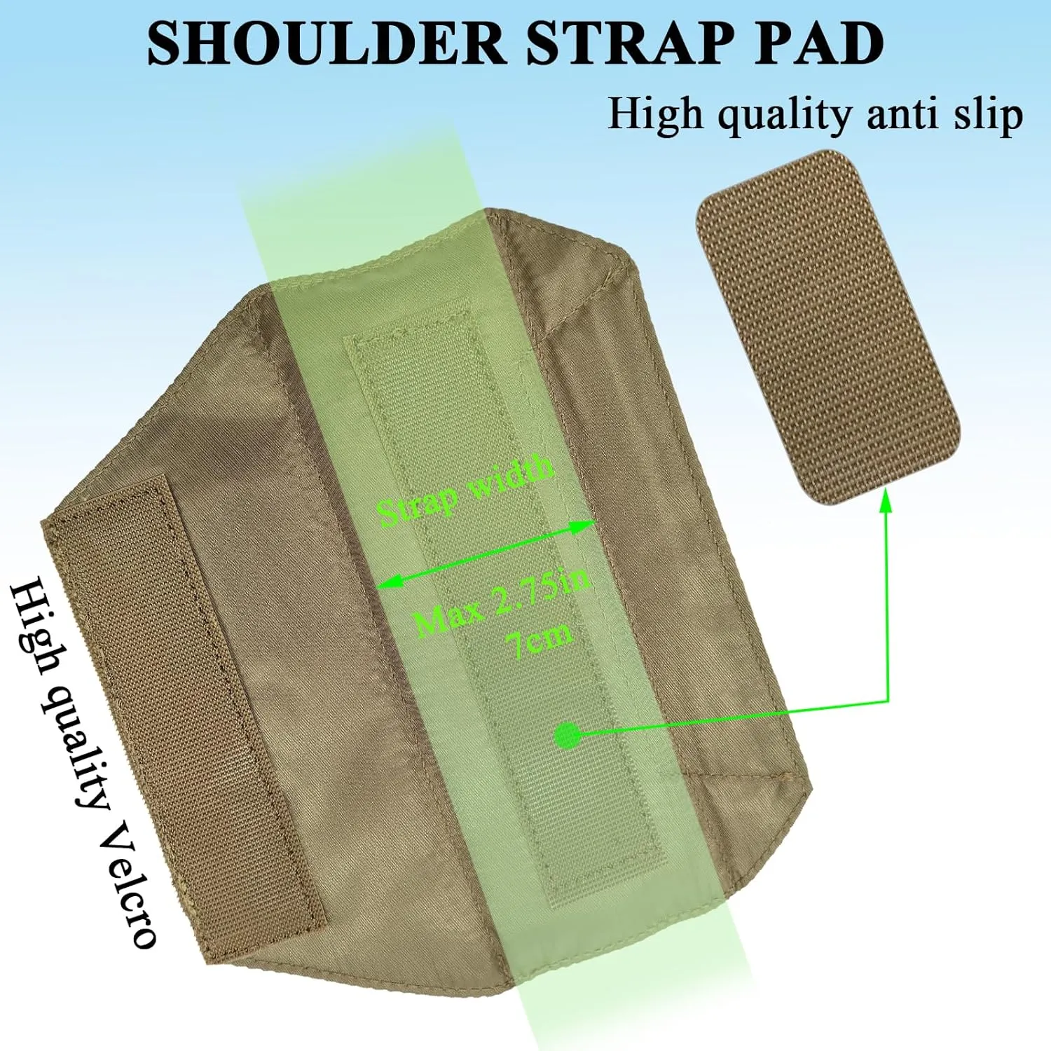 Ultra Thick Shoulder Strap Pad 2 Pack, Heavy Load Backpack Strap Pads, High Elasticity Tactical Bag Shoulder Pads