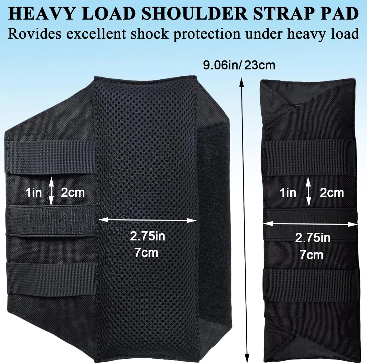 Ultra Thick Shoulder Strap Pad 2 Pack, Heavy Load Backpack Strap Pads, High Elasticity Tactical Bag Shoulder Pads