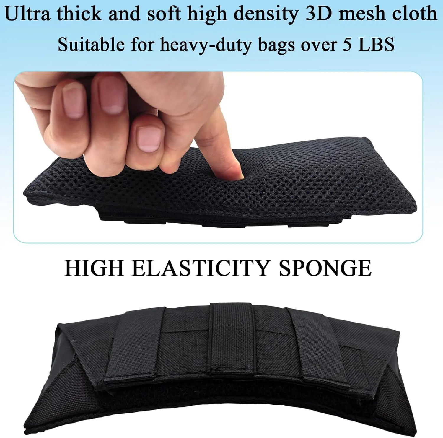 Ultra Thick Shoulder Strap Pad 2 Pack, Heavy Load Backpack Strap Pads, High Elasticity Tactical Bag Shoulder Pads