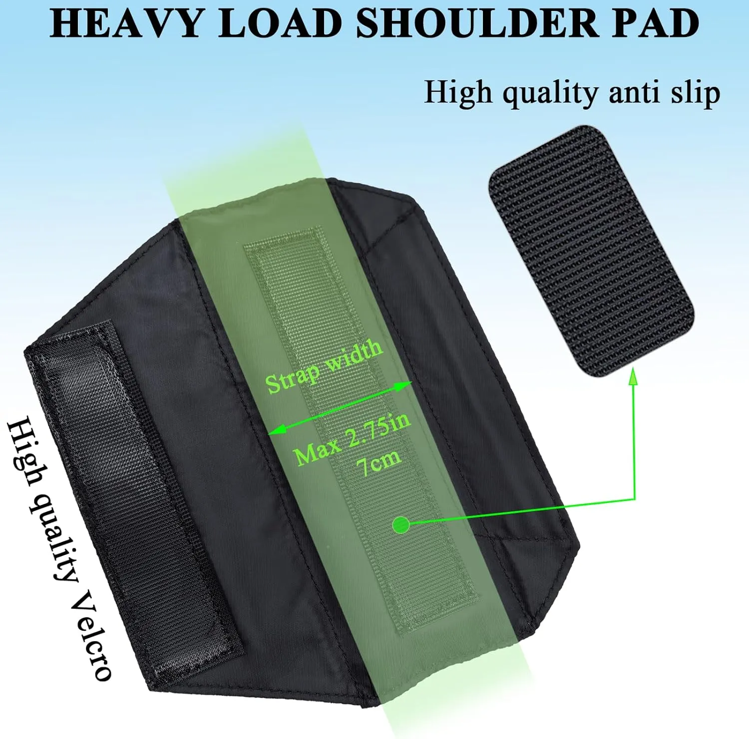 Ultra Thick Shoulder Strap Pad 2 Pack, Heavy Load Backpack Strap Pads, High Elasticity Tactical Bag Shoulder Pads