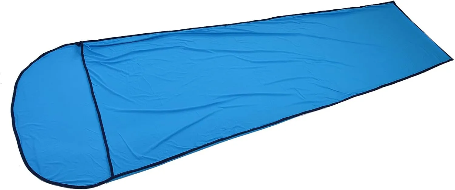 Ultralight Multifunctional Sleeping Bag Liner, Elastic and Breathable for Camping, Hiking, Backpacking, with Storage Bag, Skin Friendly Polyester Fabric, Unfolded Size 78.7x31.5in