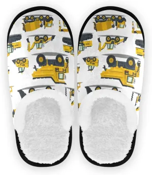 Unisex Slippers Fuzzy Feet Plush Cotton Slippers Anti-Slip Warm House Shoes M/L
