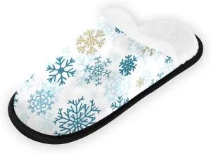 Unisex Slippers Fuzzy Feet Plush Cotton Slippers Anti-Slip Warm House Shoes M/L