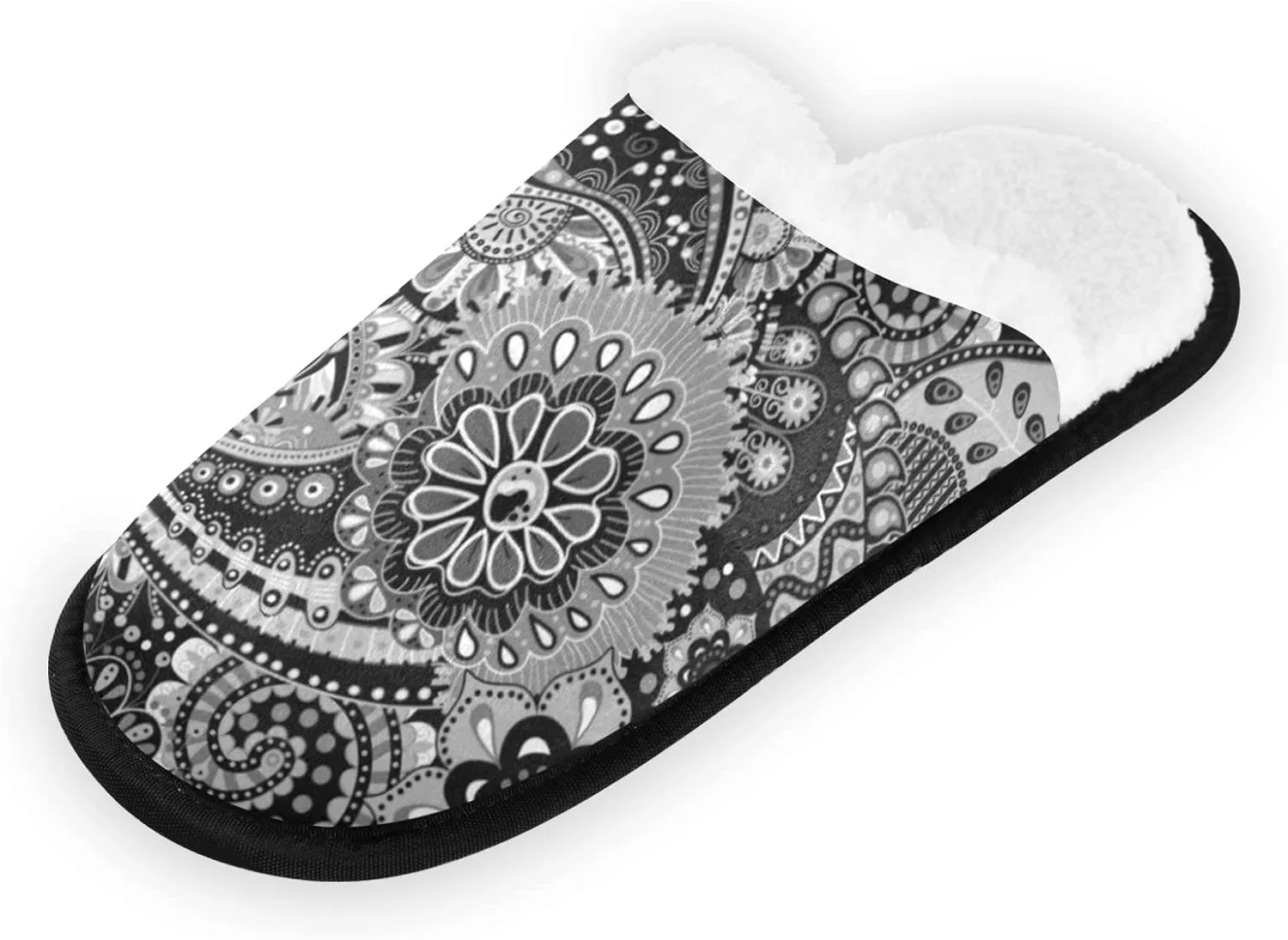 Unisex Slippers Fuzzy Feet Plush Cotton Slippers Anti-Slip Warm House Shoes M/L