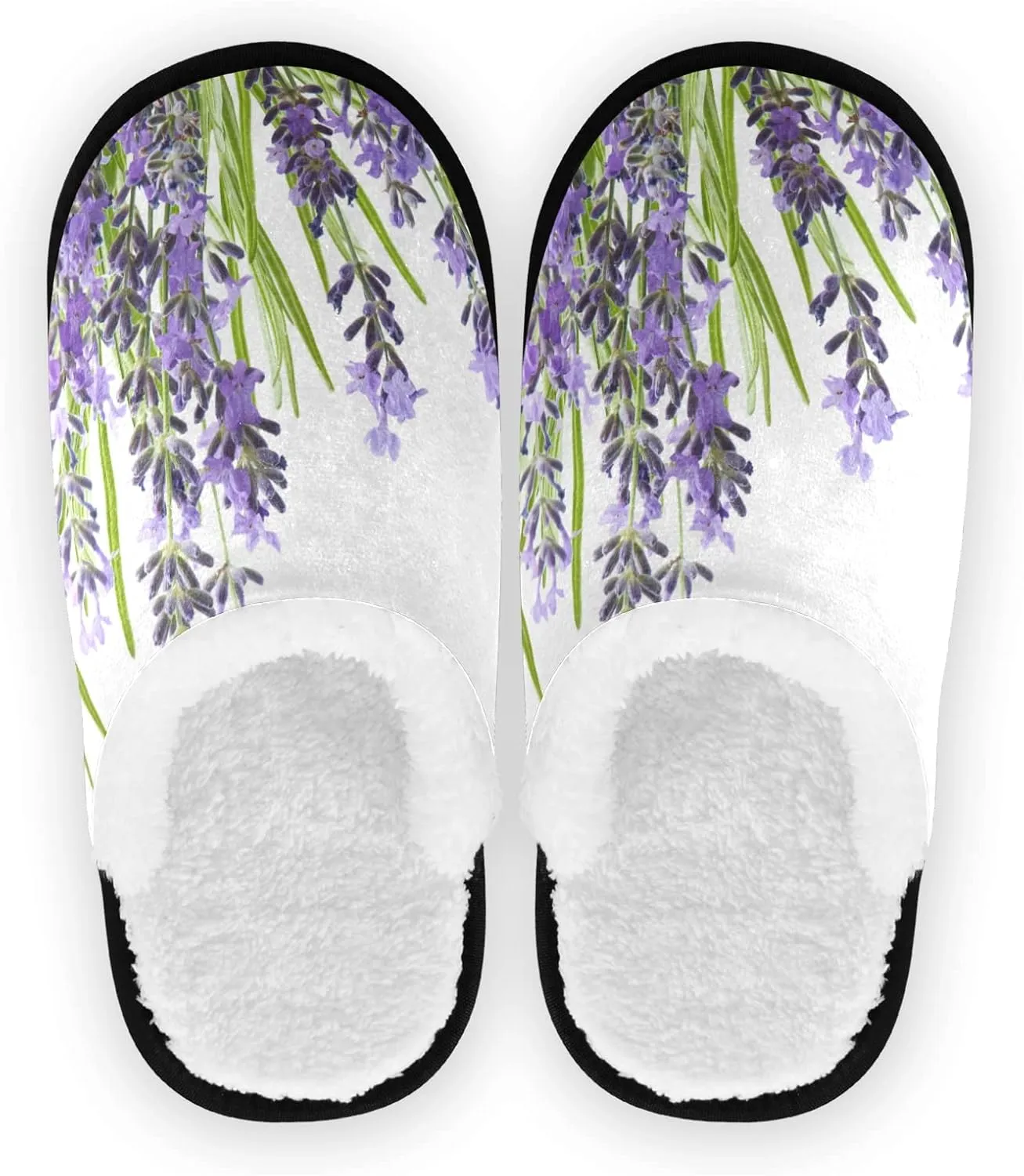 Unisex Slippers Fuzzy Feet Plush Cotton Slippers Anti-Slip Warm House Shoes M/L