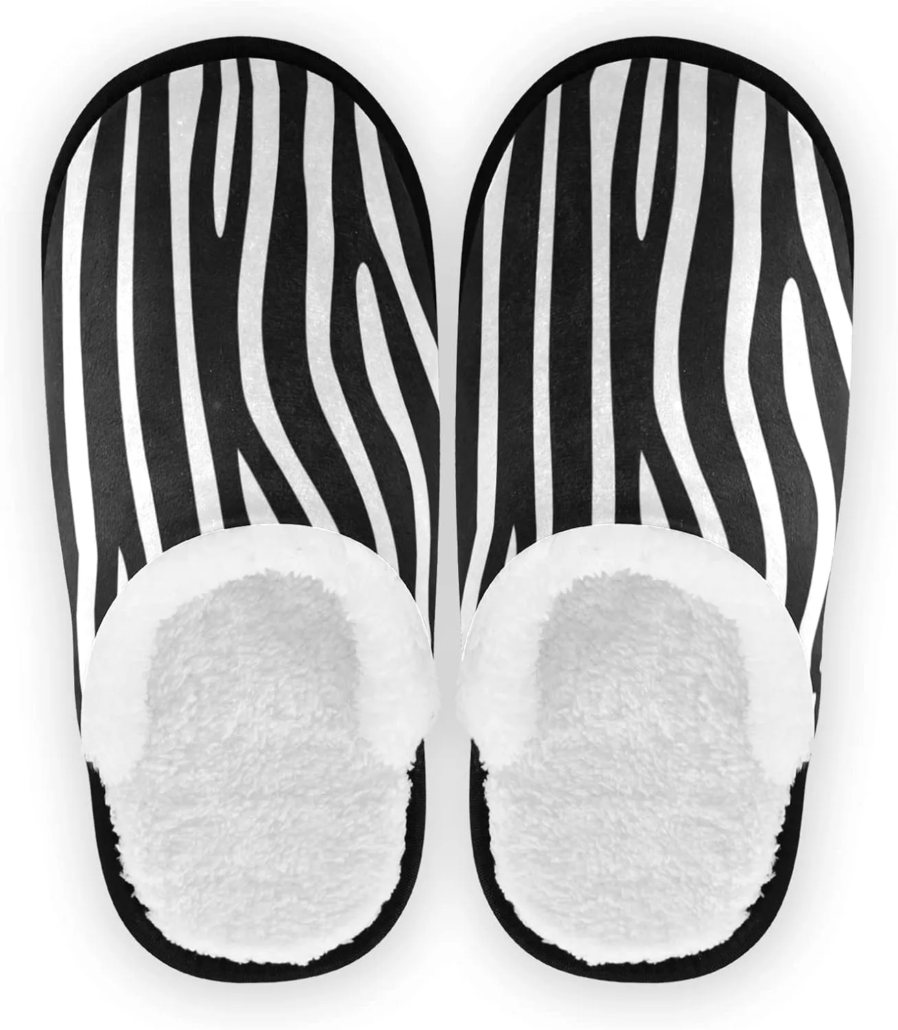 Unisex Slippers Fuzzy Feet Plush Cotton Slippers Anti-Slip Warm House Shoes M/L