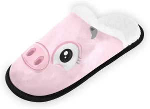 Unisex Slippers Fuzzy Feet Plush Slippers Anti-Slip Warm House Shoes M/L