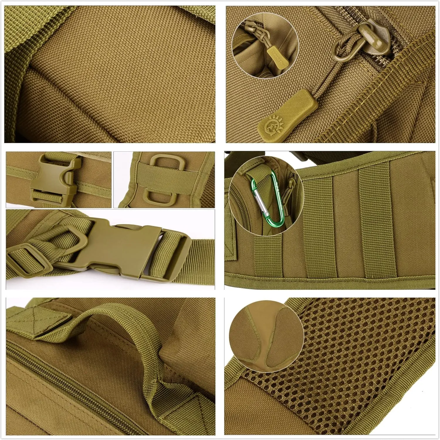 UNISTRENGH Men's Tactical Sling Bag Sling Backpack Military Shoulder Bag MOLLE Assault Range Bag for Outdoor Camping Hunting (ACU #)