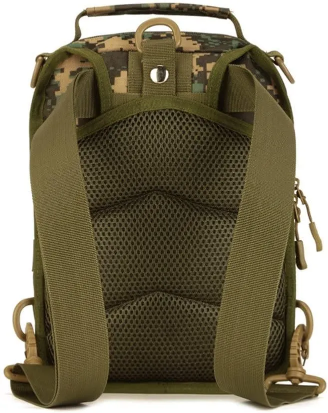 UNISTRENGH Tactical Military Sling Bag Chest Pack Molle Daypack Backpack Casual Shoulder Bag Crossbody Duty Gear (Jungle camouflage)
