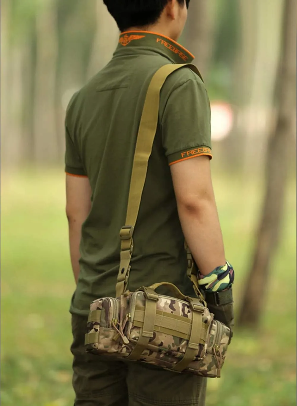 UNISTRENGH Utility 3P Military Tactical Duffle Waist Bags MOLLE Assault Shoulder Backpack Multifunction EDC Pouches Heavy Duty Fanny Packs (CP camouflage)