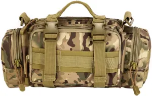 UNISTRENGH Utility 3P Military Tactical Duffle Waist Bags MOLLE Assault Shoulder Backpack Multifunction EDC Pouches Heavy Duty Fanny Packs (CP camouflage)