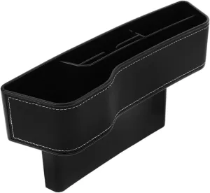 Unomor Trunk Cup Filler Multifunctional Holder Practical Key Boxes Slot Vehicle Coin Your Organizer Car Gap Tray Seat Gap Storage Gap Bag for Cars Artificial Leather Black