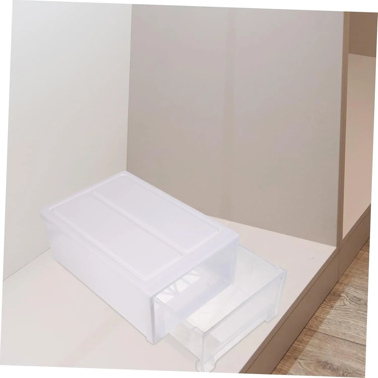 Vaguelly Storage Box Plastic Drawers for Household Clothes Shoes Large Capacity Easy to Install