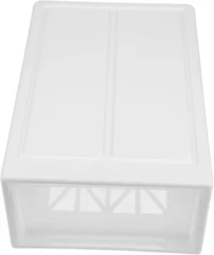 Vaguelly Storage Box Plastic Drawers for Household Clothes Shoes Large Capacity Easy to Install