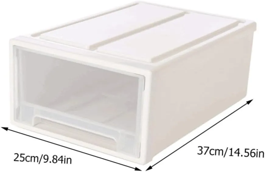 Vaguelly Storage Box Plastic Drawers for Household Clothes Shoes Large Capacity Easy to Install