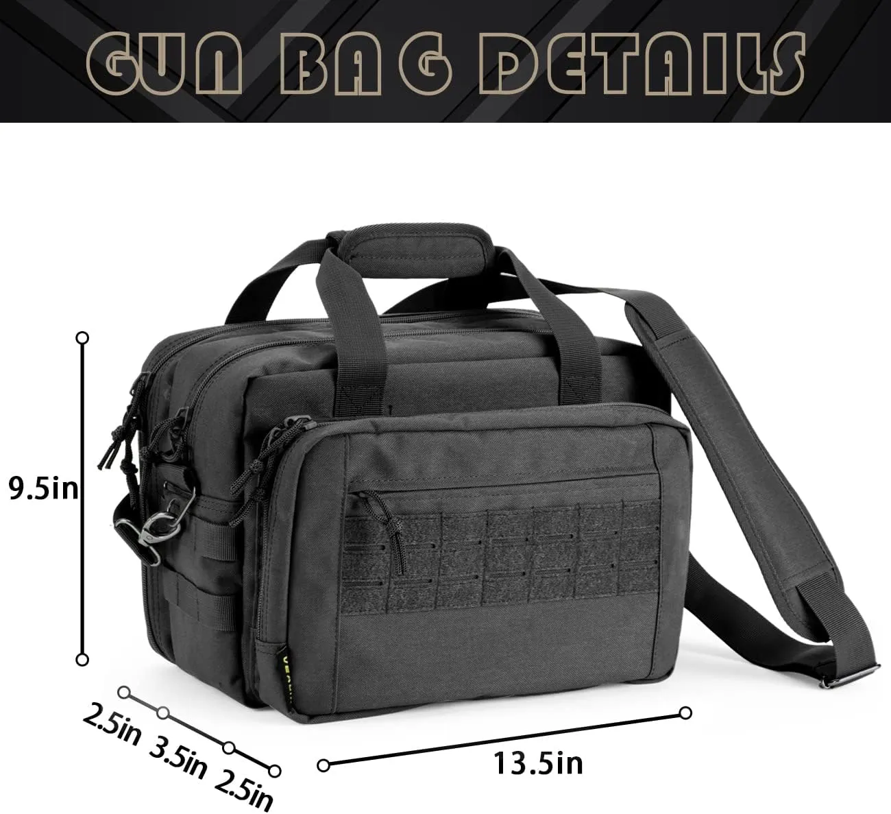 VEAGIA Range Bag Pistol Case Gun Range Bags For Handguns And Ammo Gun Case 3 Branch Pistol Soft Carrying Bags