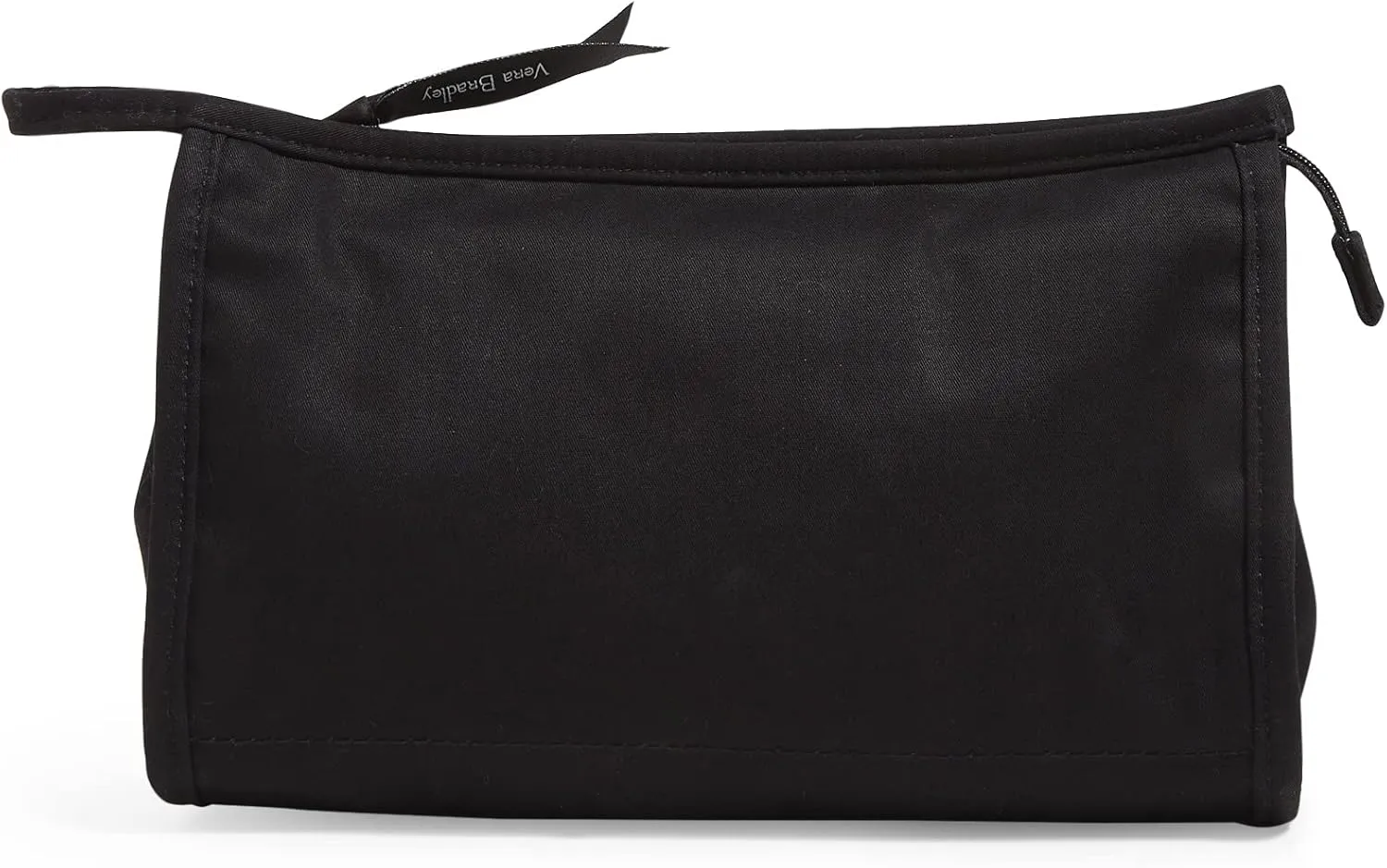 Vera Bradley Women's Cotton Trapeze Cosmetic Makeup Organizer Bag, Black - Recycled Cotton, One Size