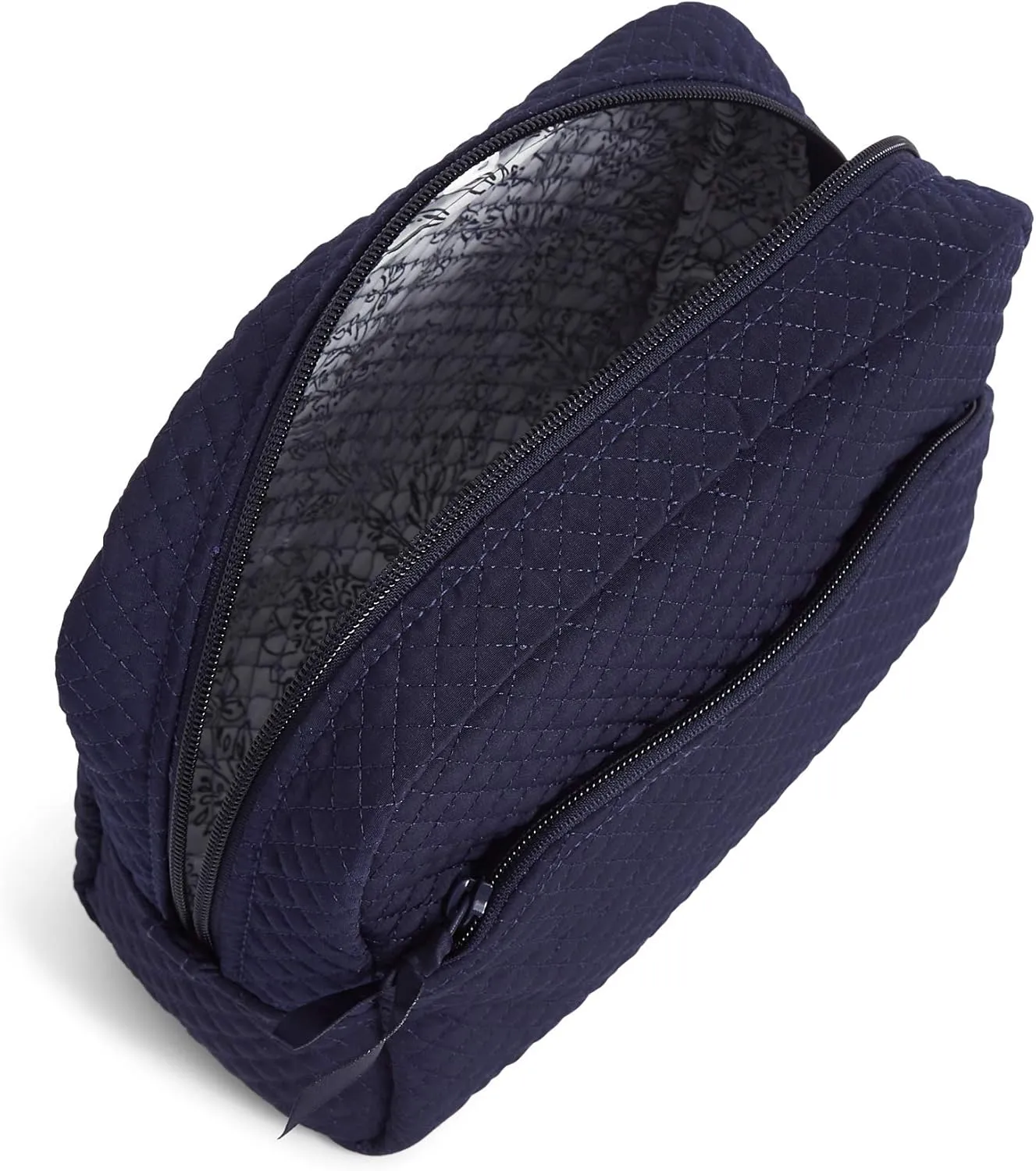 Vera Bradley Women's Microfiber Large Cosmetic Makeup Organizer Bag, Navy, One Size