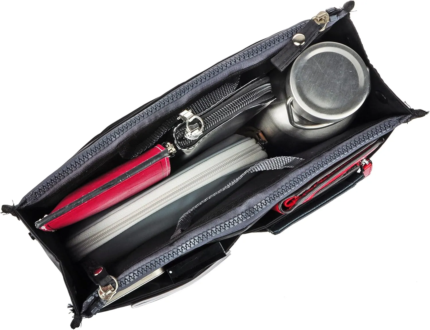 Vercord Updated Purse Handbag Organizer Insert Liner Bag in Bag 13 Pockets Black Medium