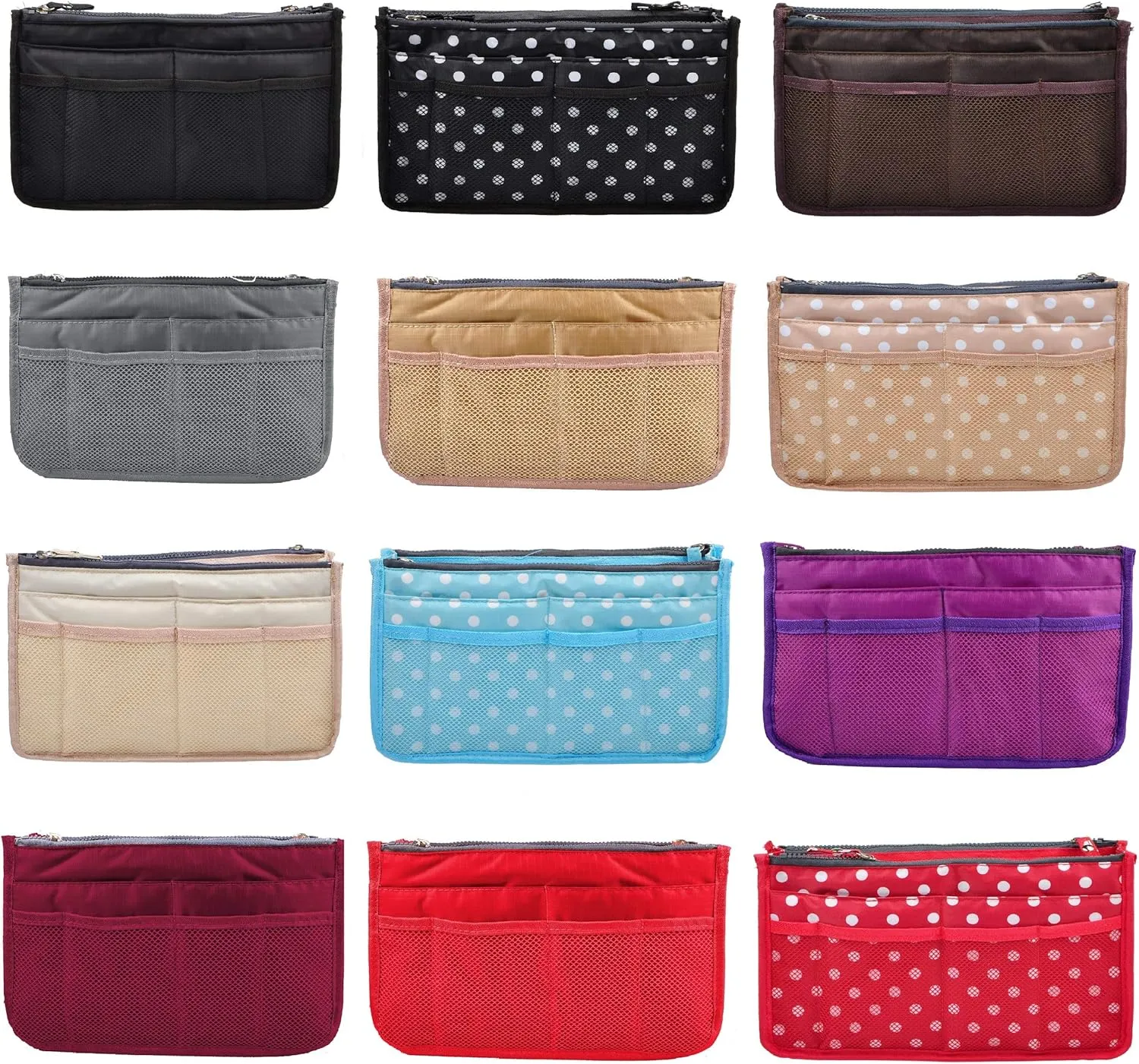 Vercord Updated Purse Handbag Organizer Insert Liner Bag in Bag 13 Pockets Black Medium