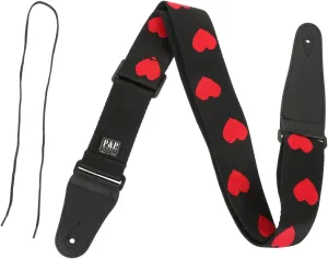 VICASKY Guitar Strap Heart Pattern Men's Guitar Belt Fashionable Guitar Shoulder Belt Replacement for Electric/guitar