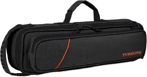 Vilihkc 17 Hole Flute Case Oxford Cloth Carrying Case Bag Flute Accessories,Waterproof Wear Resistant Flute Carrying Bag with Adjustable Shoulder Strap(17 "X4 "X2.4")
