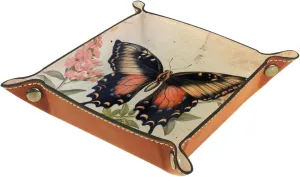 Vintage Art Butterfly Stacking Jewelry Organizer Trays, Small Drawer Organizer Tray for Women and Girls, Bracelet, Earring, and Ring Storage Tray