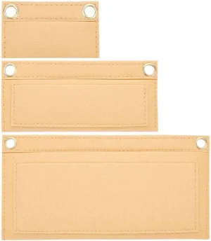 WADORN 3 Sizes Felt Organizer Insert for Women Pochette, Mini Wallet Insert Organizer Clutch Envelope Bag Conversion Bag in Bag Multi-Pocket Insert Liner for YSL UPTOWN Pochette, Yellow